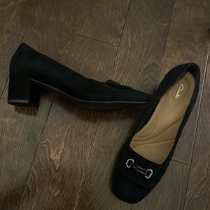 Clark suede heel ballerina NEW